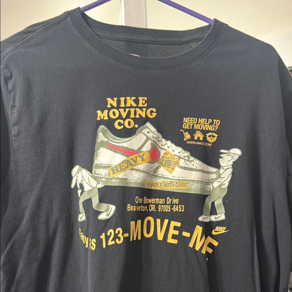 Nike Moving Co. Graphic Tee - Black and Yellow